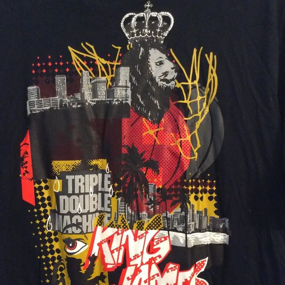 Nike King James black t shirt XL triple double machine short sleeve